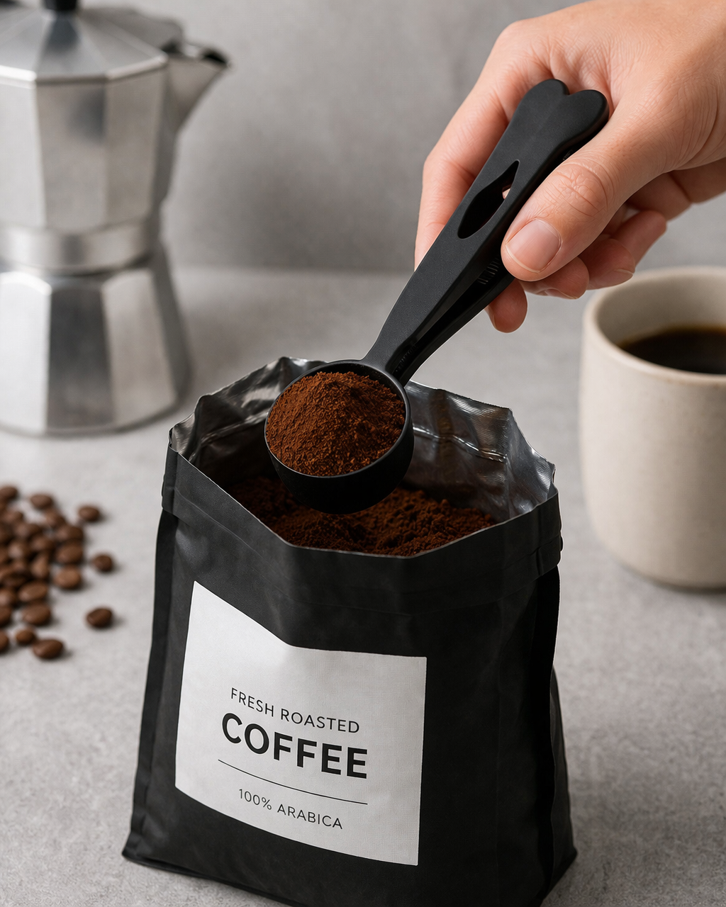 2-in-1 Coffee Scoop & Clip - Keep Coffee Fresh